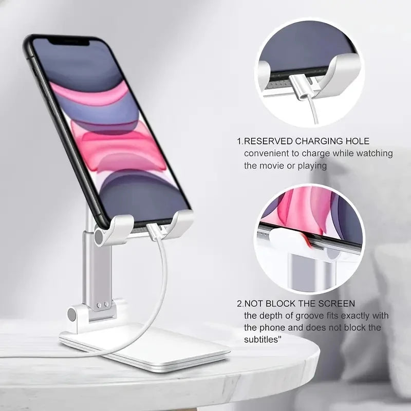 Support téléphone de bureau réglable et pliable
