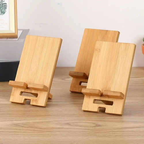 Pack Bambou support téléphone bambou et serre-câbles KIVO