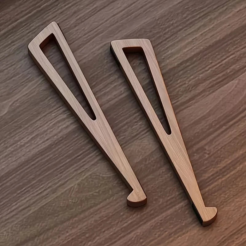Support ordinateur portable pliable en bois — inclinaison 12°, compact et nomade