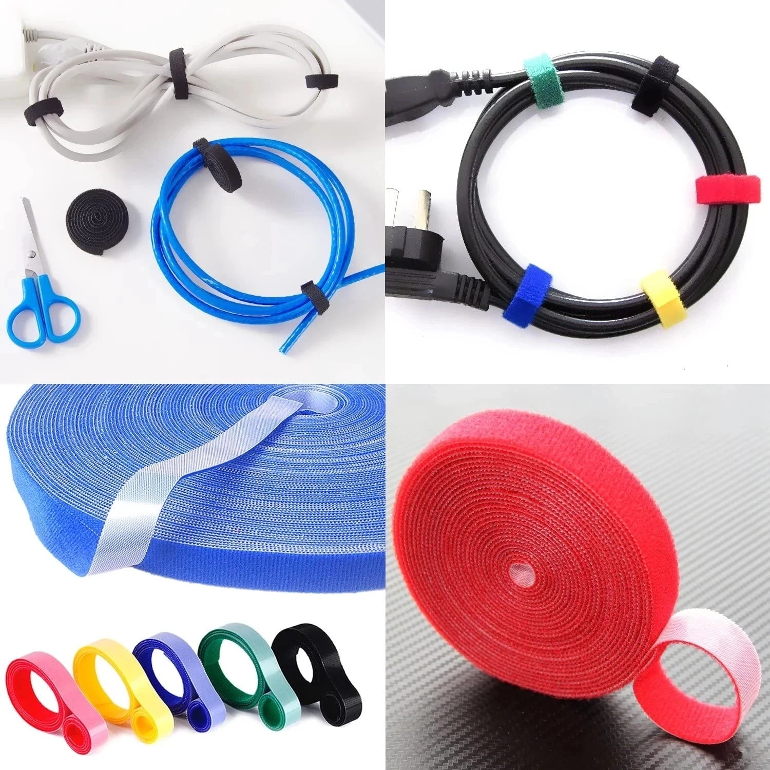 Serre-câbles velcro réutilisables — organiseur de câbles
