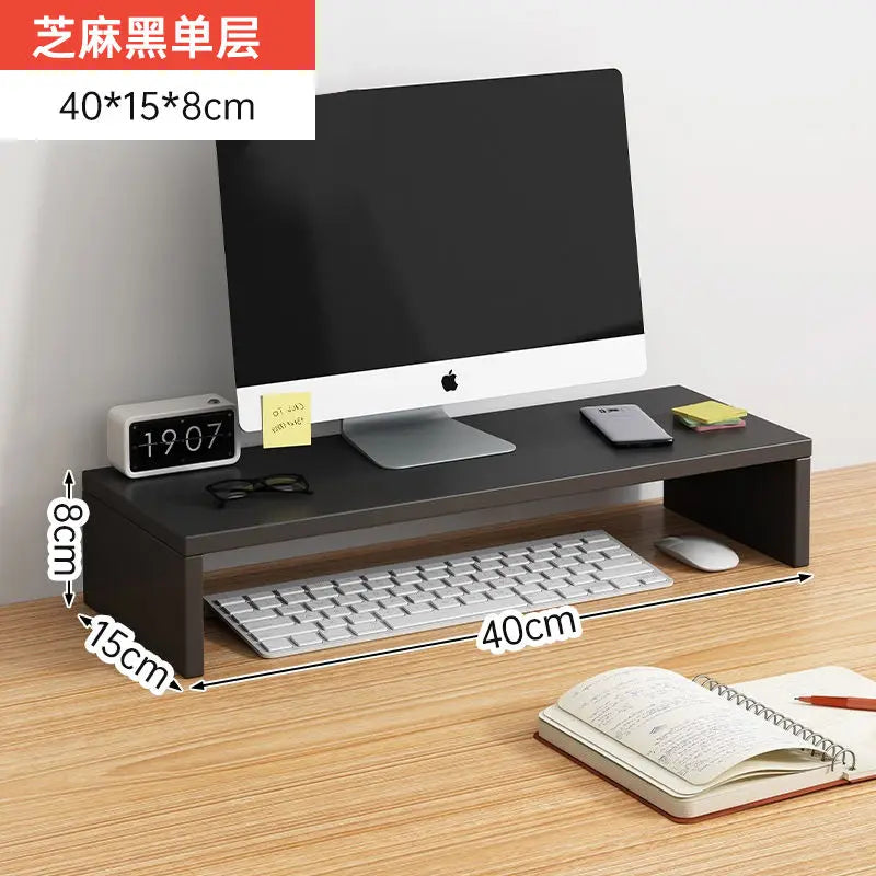 Rehausseur d'écran de bureau — support moniteur ergonomique avec rangement