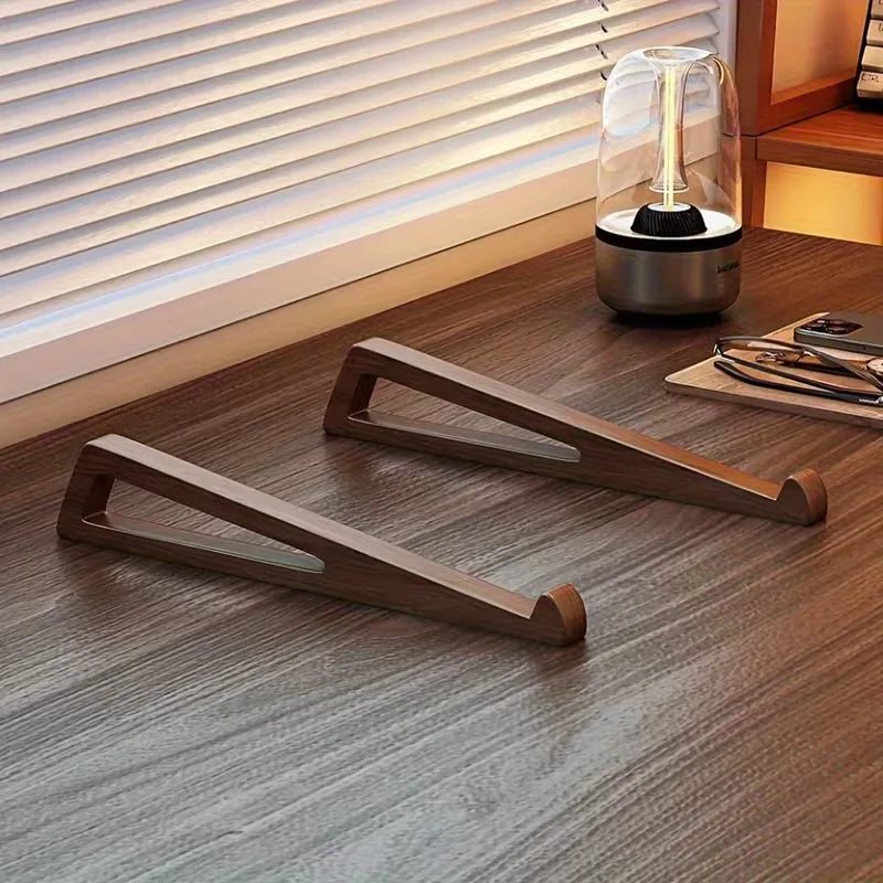 Support ordinateur portable pliable en bois — inclinaison 12°, compact et nomade